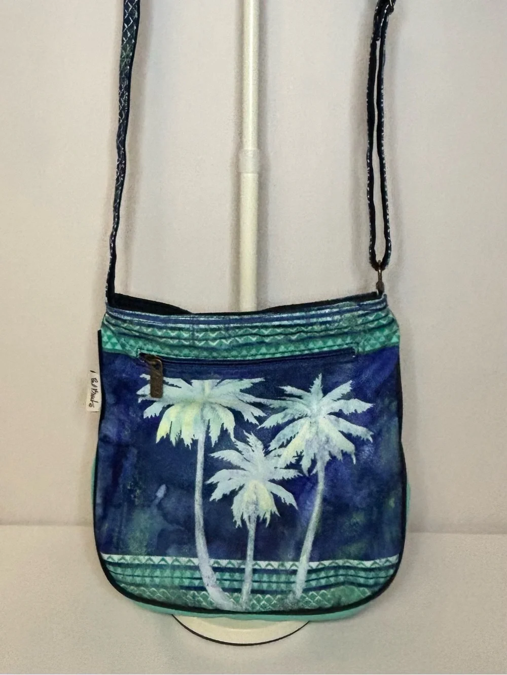 Paul Brent Y2K Coastal Palm Tree Canvas Crossbody Bag Boho Coastal Grandma Beach